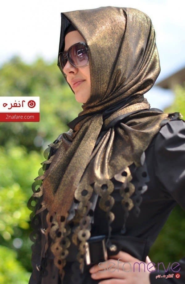 بستن روسری مدل دور گردنی