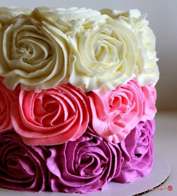 تزیین کیک به شکل گل