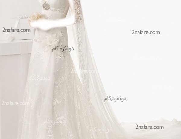 لباس عروس جدید با تور دانتل
