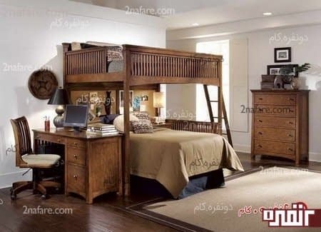 تخت و میز زیبا برای اتاق خواب