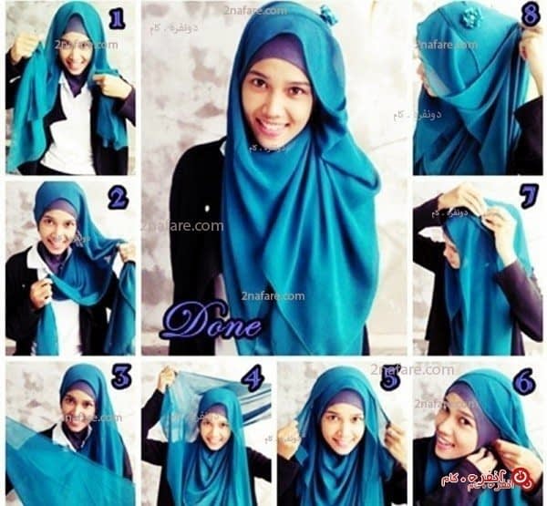 مدل بستن شال با آموزش مرحله به مرحله