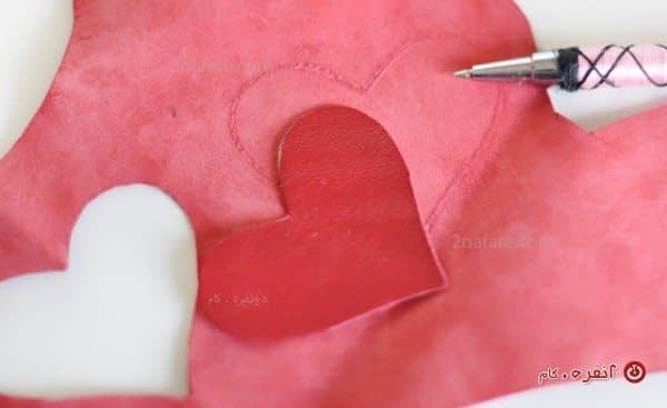 آموزش ساخت مرحله به مرحله جاسوئیچی زیبای قلبی با چرم