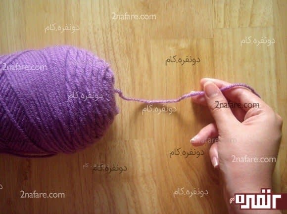 آموزش مرحله به مرحله بافت شال گردن زیبا با انگشت