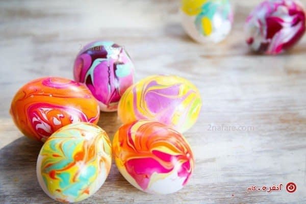 تخم مرغ رنگی ابر و بادی