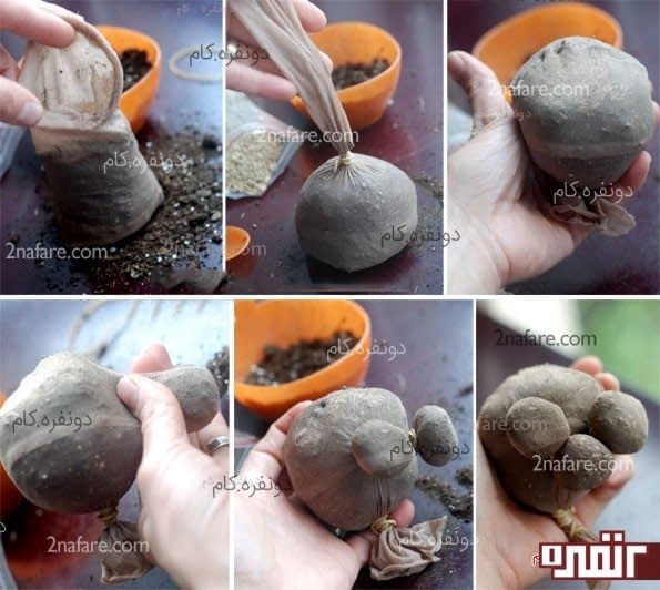 سبزه عید عروسکی با جوراب