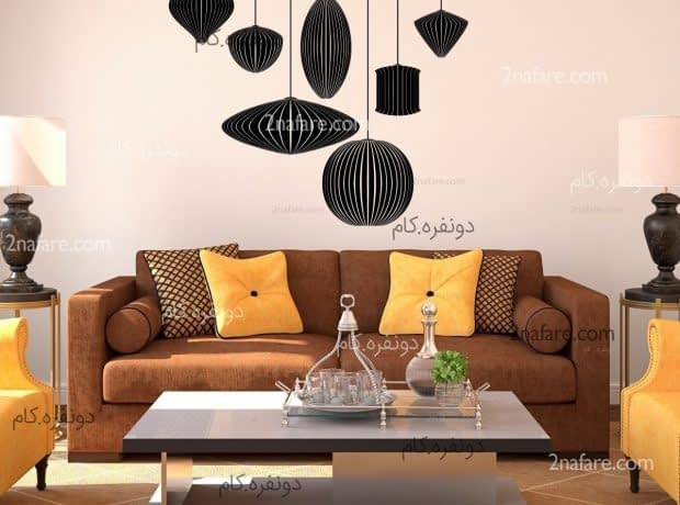 برچسب دیواری تغییری ایده آل برای دکوراسیون طرحی خلاق و نشیمن گرم و صمیمی