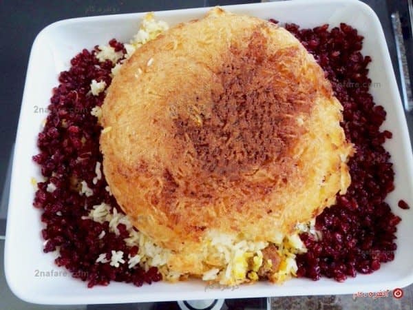 طرز تهیه پلو زرشک و کوفته ریزه