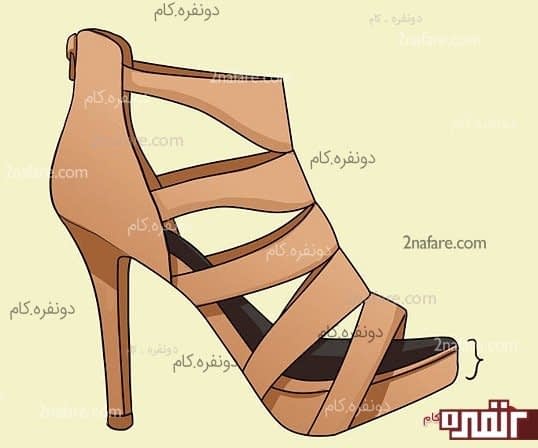 کفش پاشنه بلند لژ دار
