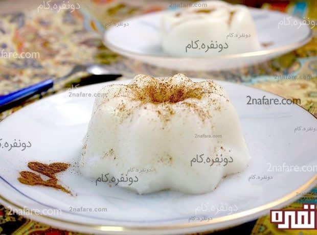 فرنی قالبی با نشاسته فرنی