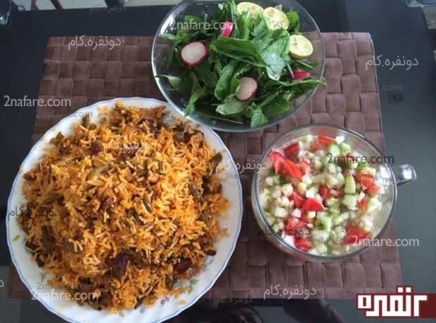 طرز تهیه کامل لوبیا پلو ی آسان لوبیا پلو خوشمزه