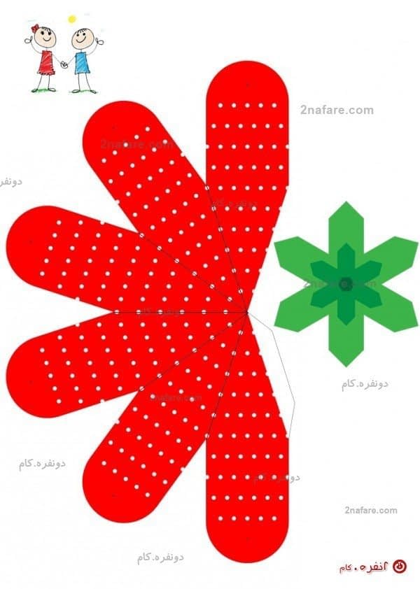 الگوی جعبه کادو توت فرنگی