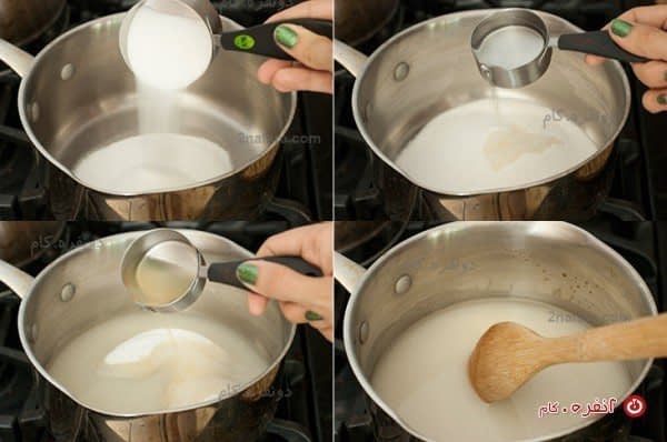 روش حل کردن شکر برای تهیه ی موم