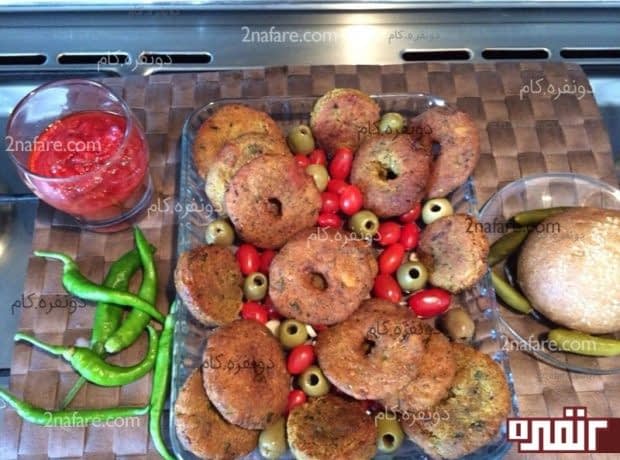طرز تهیه شامی یا فلافل لوبیا چشم بلبلی شامی لوبیا چشم بلبلی