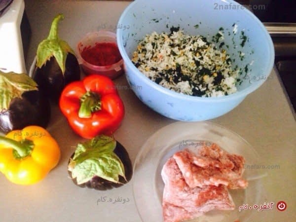 مواد لازم برای تهیه دلمه