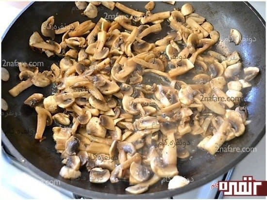 تفت دادن قارچ