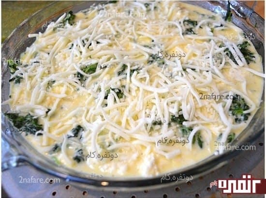 طرز تهیه کیش اسفناج و قارچ