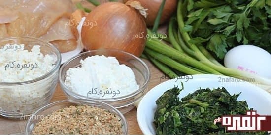 مواد لازم برای تهیه رول مرغ