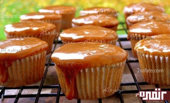 کاپ کیک سیب با کارامل