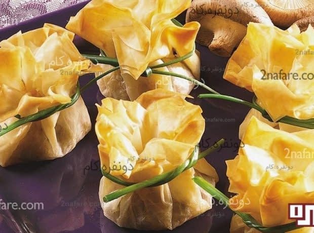 طرز تهیه بقچه های پنیری یوفکا بقچه های یوفکا