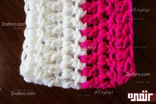 شال گردن با بافت پایه بلند