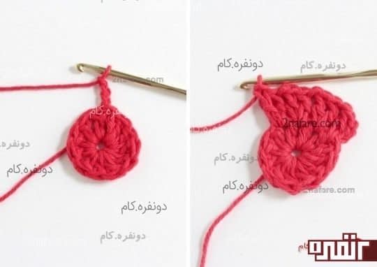 شروع پایه بلند در رج دوم بافت