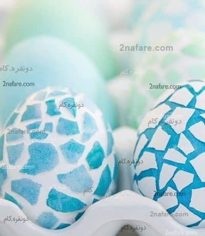 تخم مرغ رنگی با طرح مزاییک