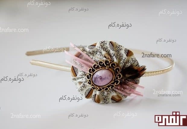 آموزش دوخت گل سر دکمه ای تل سر