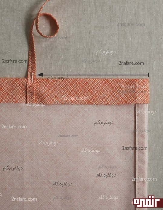 لبه ی تنه رو برگردونید و به فاصله گفته شده بند رو در جای خودش قرار بدید
