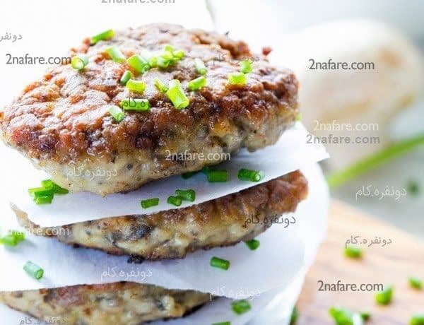 طرز تهیه کتلت مرغ و قارچ طرز تهیه کتلت مرغ و قارچ