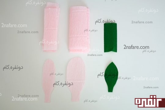 برش کاغذ کشی برای گلبرگ ها