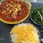 خورشت قیمه با گوشت شتر مرغ