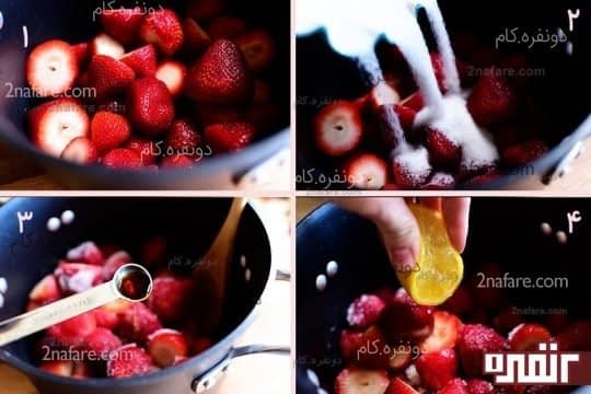 طرز تهیه سس توت فرنگی