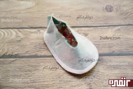 با چرخ دور کار رو دوخت بزنید.