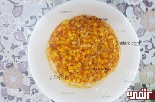 مخلوط کردن مواد چغرتمه یا کوکو بادکوبه ای