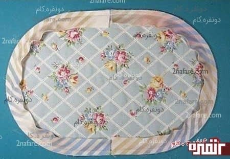 نوار پارچه ای رو برای حاشیه دور تا دور کیف ببرید و در جای خودش قرار بدید.