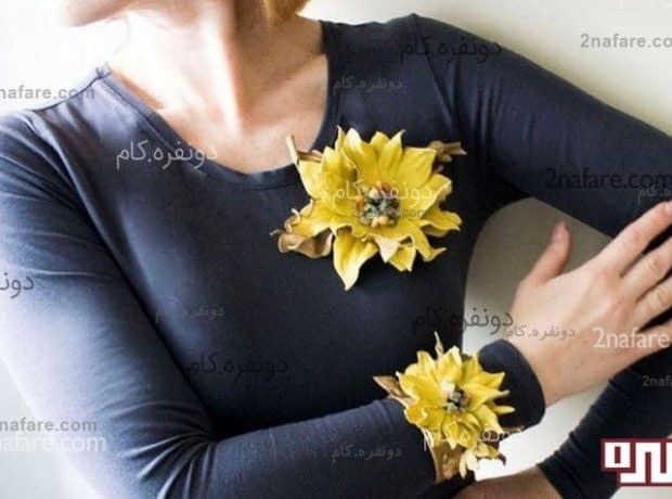 آموزش ساخت گل تزیینی با چرم آموزش ساخت گل تزئینی با چرم