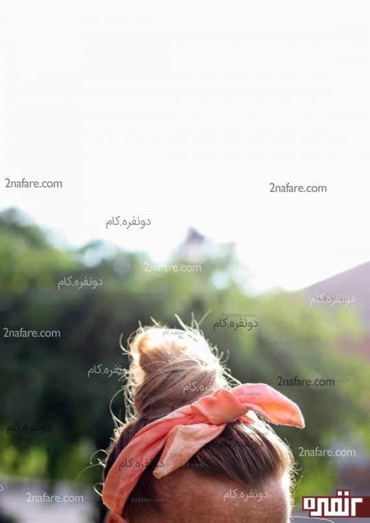 هدبند طرح گره ای صورتی