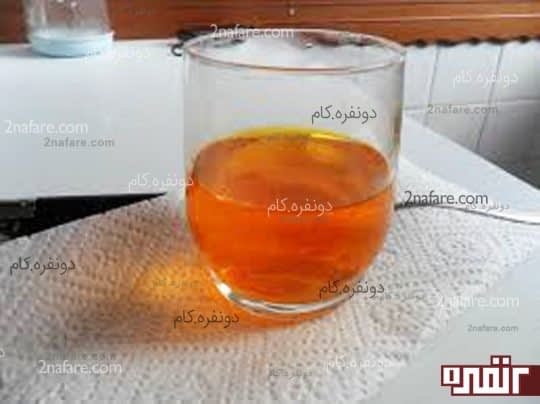 مخلوط آب ، زعفران آب کرده ، گلاب و شکر