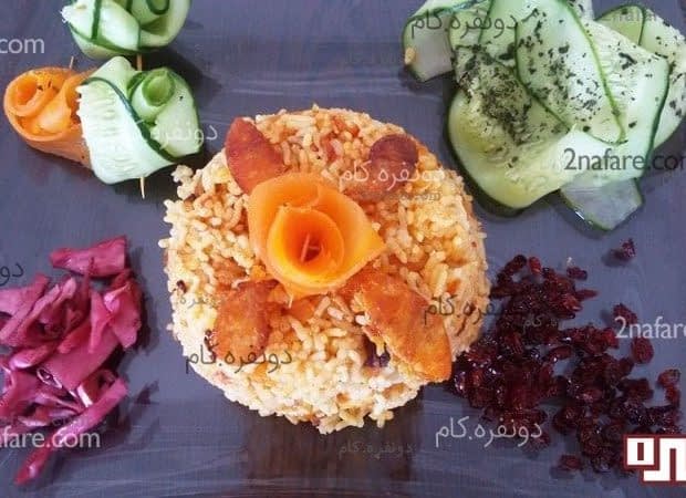 هویج پلو نسبتا شیرین