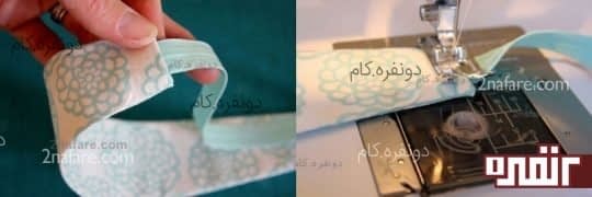مرحله ی دوم دوختن کش به هدبند