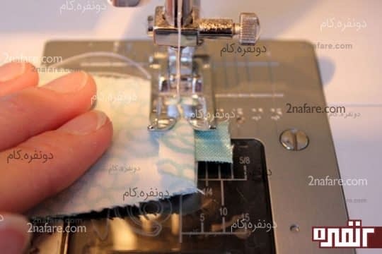 مرحله ی اول دوختن کش به هدبند