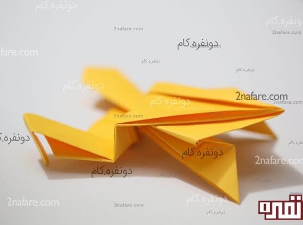 آموزش ساخت قورباغه کاغذی به روش اوریگامی اوریگامی قورباغه