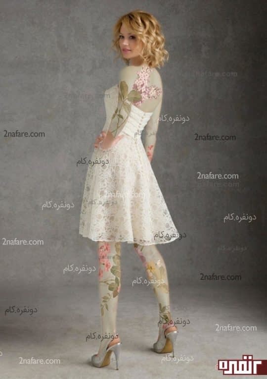 پیراهن گیپور دکلت