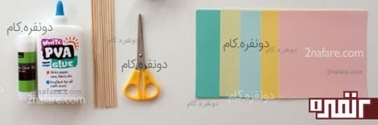 وسایل مورد نیاز برای ساخت گل کاغذی به روش اوریگامی