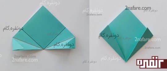 آخرین تای ساخت گل کاغذی اوریگامی