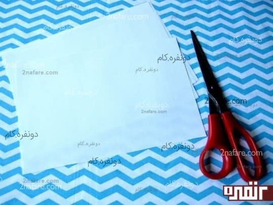 وسایل مورد نیاز برای ساخت پروانه ی کاغذی به روش اوریگامی