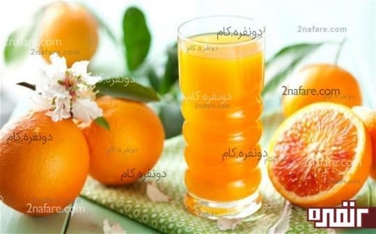 آب پرتقال و رنده ی پوست پرتقال