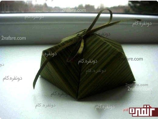 جعبه کادو به روش اوریگامی