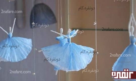 آموزش ساخت فرشته های آویز با دستمال کاغذی