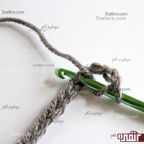 بافت شال گردن با قلاب
